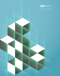 Seamless pattern 3d cubes isometric geometric Vector Image