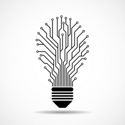 Abstract Circuit Lamp vector image