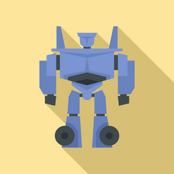 alien robot icon flat style vector