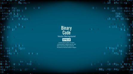 binary code background high-tech matrix vector image
