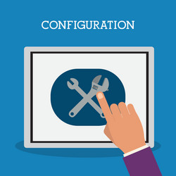 configuration design vector image