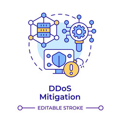 ddos mitigation multi color concept icon vector image