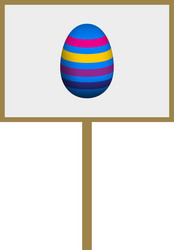 easter pointer with egg icon vector