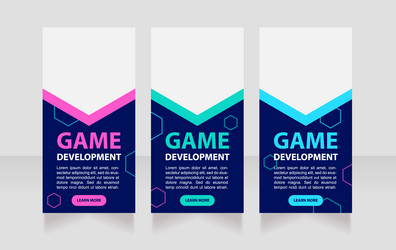 game programming course web banner design template vector