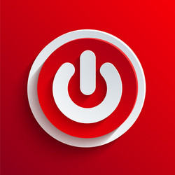 Red Circle Play Button Icon vector image