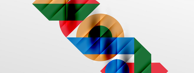 round shapes circles and lines minimal geometric vector image