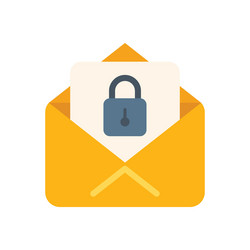 security mail icon flat page log vector