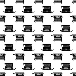 typewriter pattern seamless vector image