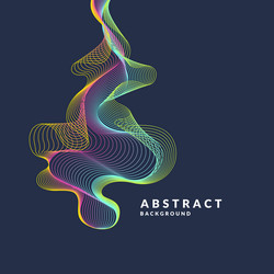 Abstract background with a dynamic waves lines vector