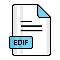 an amazing icon of edif file editable design vector image