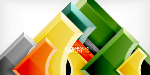 arrow with round elements color geometric shapes vector image
