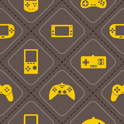 Game Console Seamless Pattern vector image