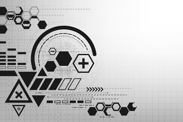 geometry in the concept of technology vector image