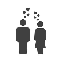 Icon people in love man and woman vector