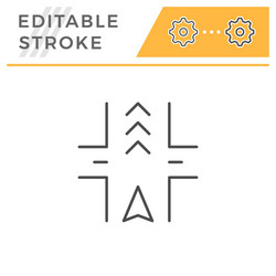 navigation editable stroke line icon vector image