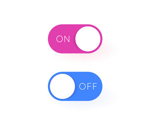 on and off toggle switch buttons modern devices vector image
