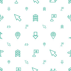 pointer icons pattern seamless white background vector image