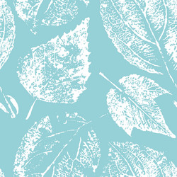 Seamless pattern with autumn skeleton leaves vector