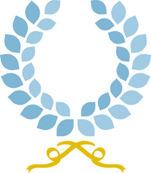 simple laurel wreath geometric forms and plain vector image