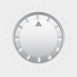 white round knob button volume selector vector