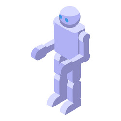 3d isometric icon of a futuristic robot vector image