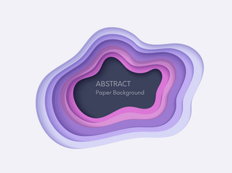 abstract 3d background with papercut shapes paper vector image