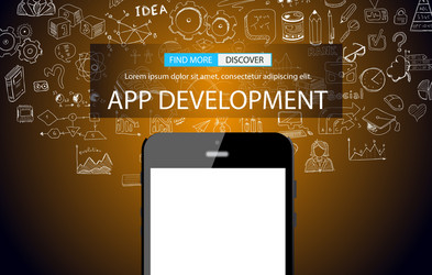 app development infographic concept background vector image