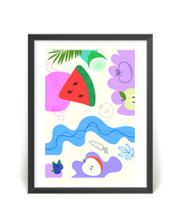 Frame with abstract composition vector