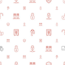 Lock icons pattern seamless white background vector