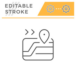 navigation editable stroke line icon vector image