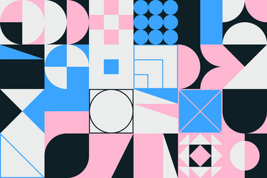 new geo art abstract pattern composition vector image
