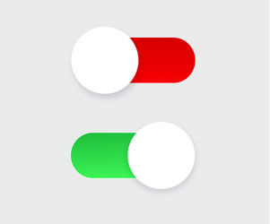 On and off toggle switch buttons modern devices vector