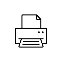 print document icon ideal for printing and office vector image