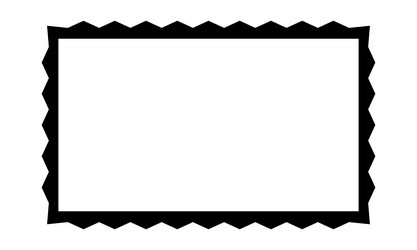 rectangle frame with zigzag edges empty box tag vector image