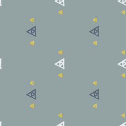 seamless pattern of colored triangles drawn vector image