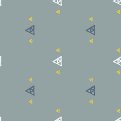 Seamless pattern of colored triangles drawn vector