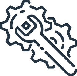 setting icon isolated on white background outline vector image