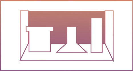 shelf with decorative objects vector image