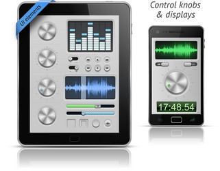 Tablet UI Icons vector image