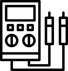 voltage tester linear style icon design vector image