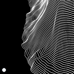 array with dynamic particles 3d technology style vector image