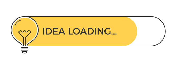 Lightbulb Idea Loading Concept vector image