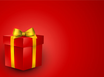 Red gift box background Royalty Free Vector Image