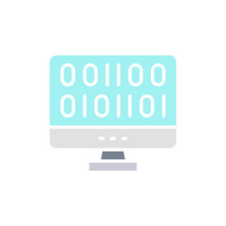 web development coding white line icon vector image