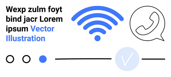wireless connectivity concept with phone call icon vector image