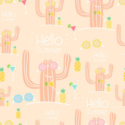 Cactus Pattern Background vector image