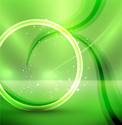 Dynamic Green Swirl Background vector image