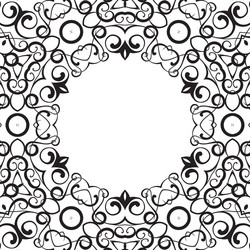 Formality circular devices of border frames vector