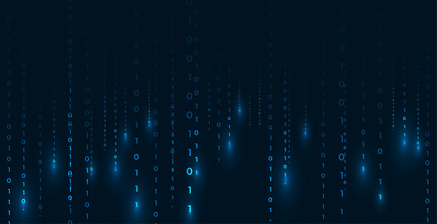 futuristic binary code cyberspace wallpaper vector image