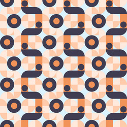 geometric pattern with circles and checks vector image